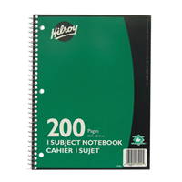 NOTEBOOK HILROY 200-PAGE ONE SUBJECT