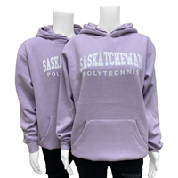 HOODIE ADULT WITH DISTRESSED SASKPOLY LOGO