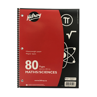 Notebook Math/Science Coil Hilroy 80 Page